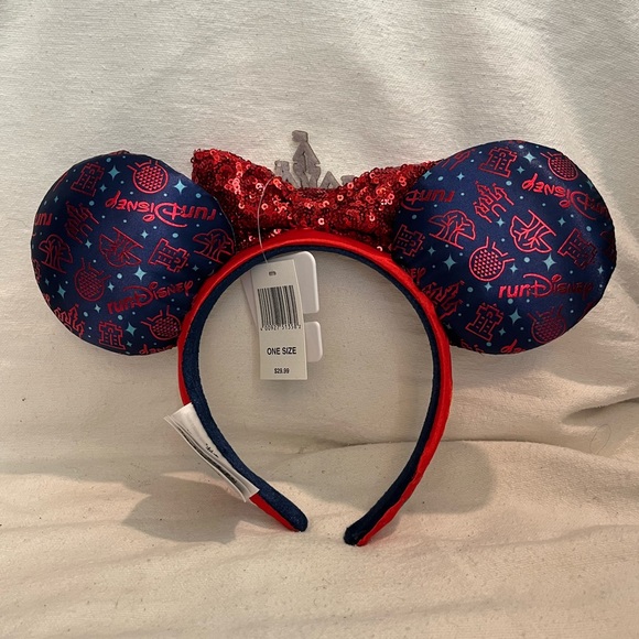 RunDisney Minnie Mouse ears had band! Every mile is magic, Walt Disney world nwt - Picture 4 of 5